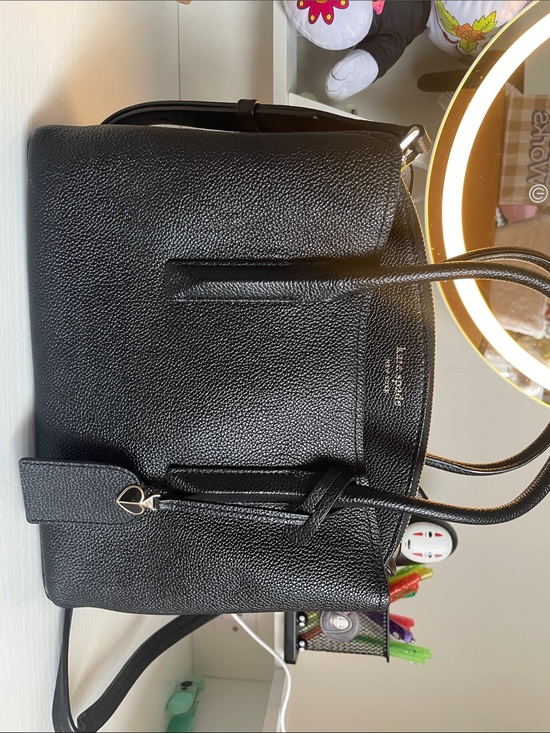 kate spade Handbags - kate spade Black Pebbled Leather Tote with Heart Tag